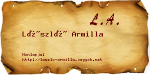 László Armilla névjegykártya